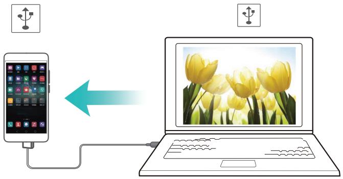 HUAWEI MATE 8 - Utilisation du partage de connexion USB pour partager la connexion Internet mobile avec un ordinateur - 2