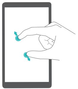 HUAWEI MATE 8 - Utilisation des gestes d'agrandissement - 3