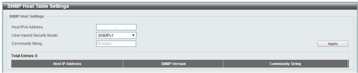 D-LINK DGS-1100-24P - SNMP Host Table Settings - 1