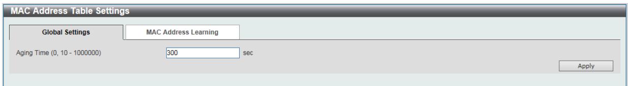 D-LINK DGS-1100-24P - MAC Address Table Settings - 1