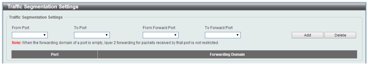 D-LINK DGS-1100-24P - Traffic Segmentation Settings - 1