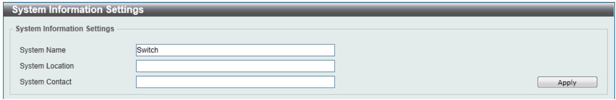 D-LINK DGS-1100-24P - System Information Settings - 1