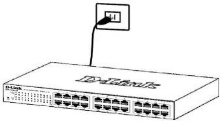 D-LINK DGS-1100-24P - Step 3 - Plugging in the AC Power Cord - 1