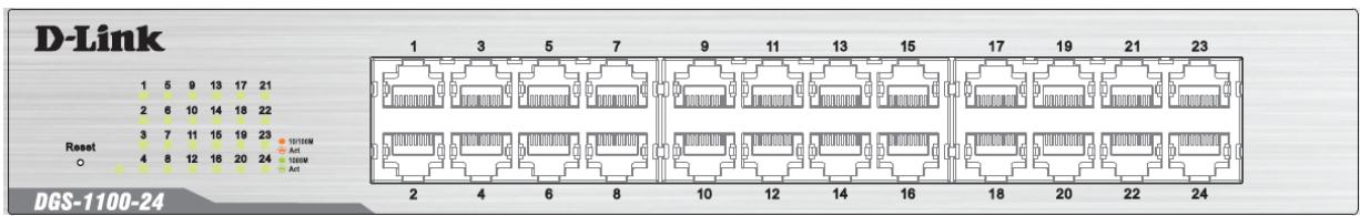 D-LINK DGS-1100-24P - Front Panel - 1