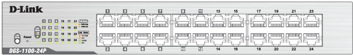 D-LINK DGS-1100-24P - Front Panel - 1
