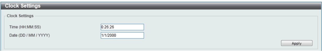 D-LINK DGS-1100-24P - Clock Settings - 1