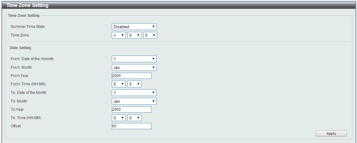 D-LINK DGS-1100-24P - Time Zone Settings - 1