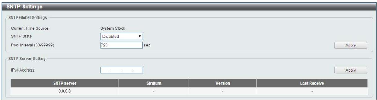 D-LINK DGS-1100-24P - SNTP Settings - 1