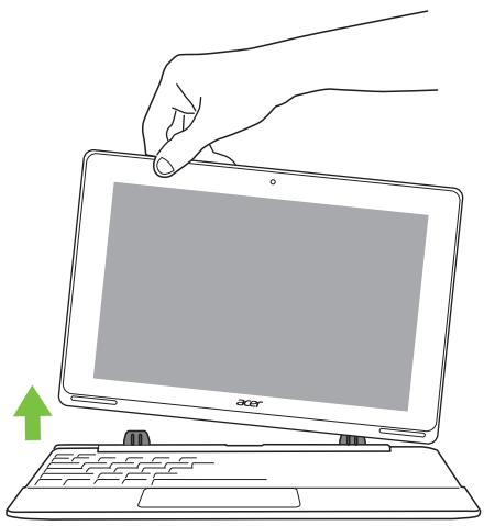 ACER ASPIRE SWITCH 11 SW5-111-11DC - Attaching and detaching the keyboard - 2