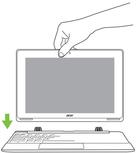ACER ASPIRE SWITCH 11 SW5-111-11DC - Attaching and detaching the keyboard - 1