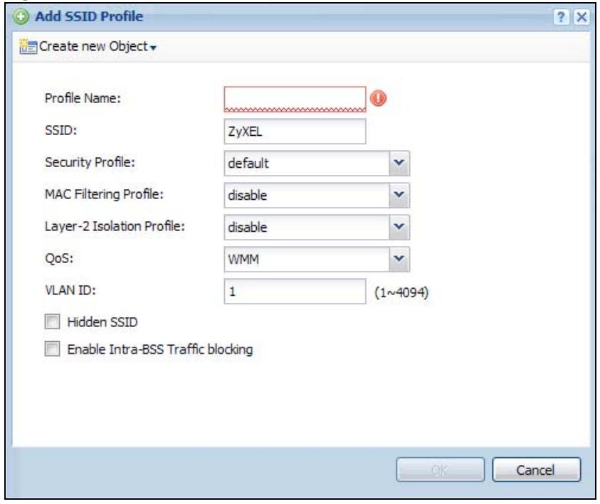 ZYXEL NWA5123AC - Add/Edit SSID Profile - 1