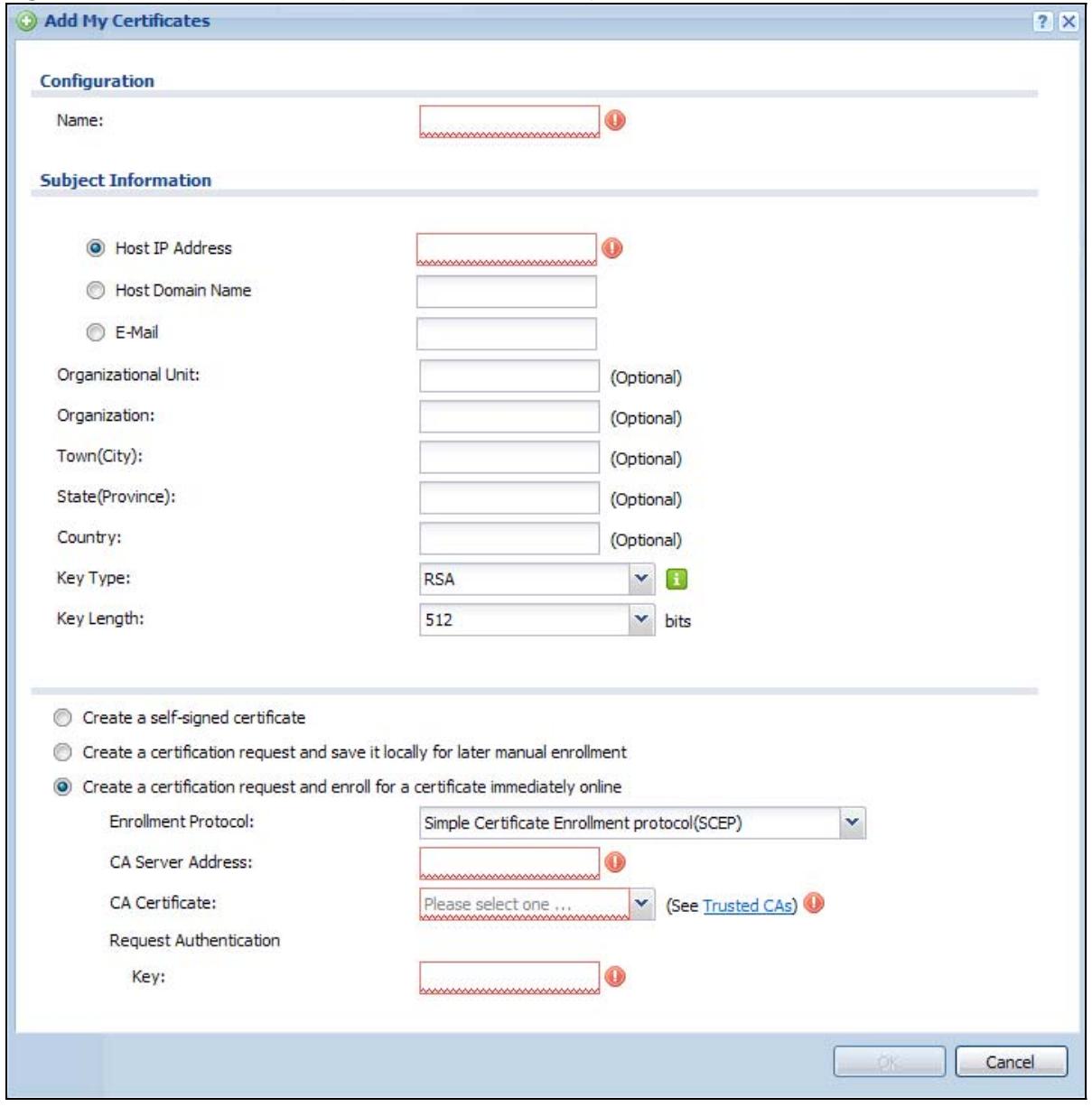 ZYXEL NWA5123AC - Add My Certificates - 1