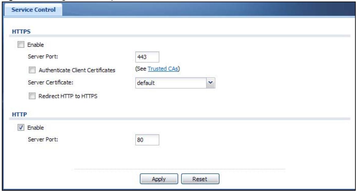 ZYXEL NWA5123AC - Configuring WWW Service Control - 1