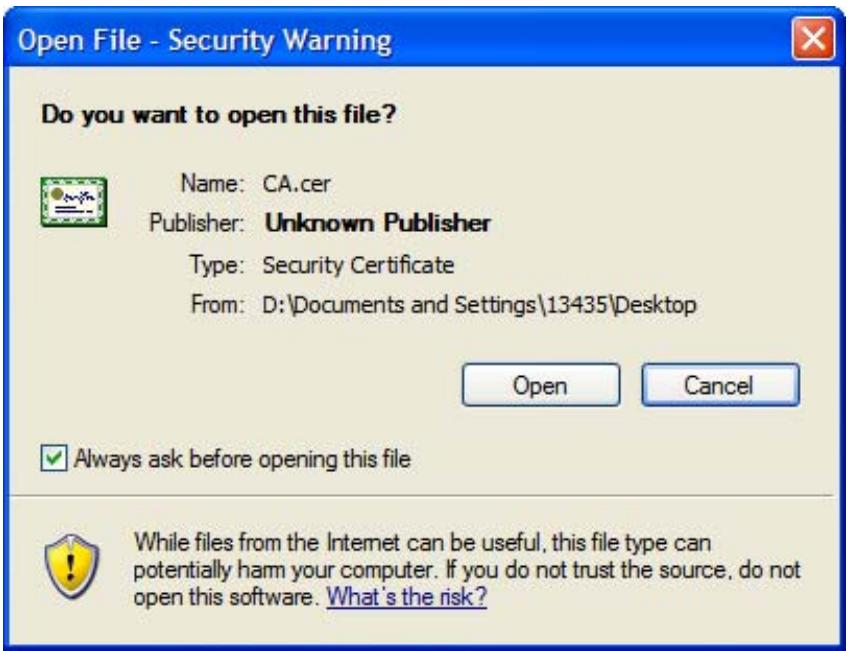ZYXEL NWA5123AC - Installing a Stand-Alone Certificate File in Internet Explorer - 3