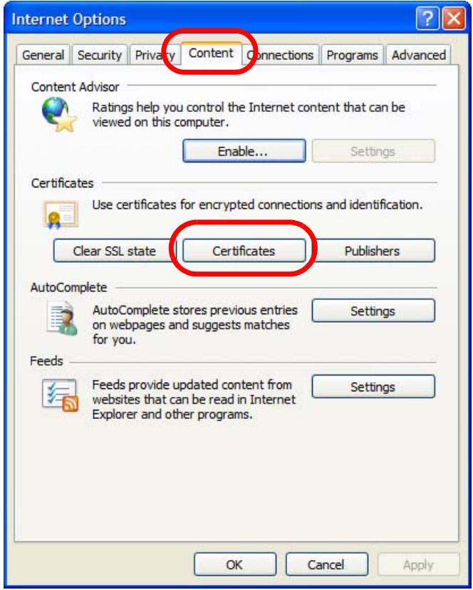 ZYXEL NWA5123AC - Removing a Certificate in Internet Explorer - 2