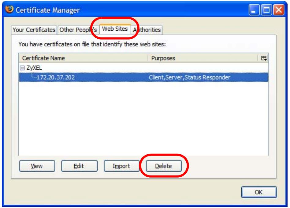 ZYXEL NWA5123AC - In the Options dialog box, click Advanced > Encryption > View Certificates. - 2