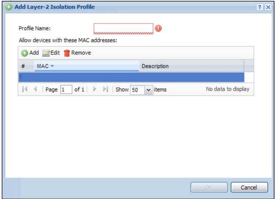 ZYXEL NWA5123AC - Add/Edit Layer-2 Isolation Profile - 1