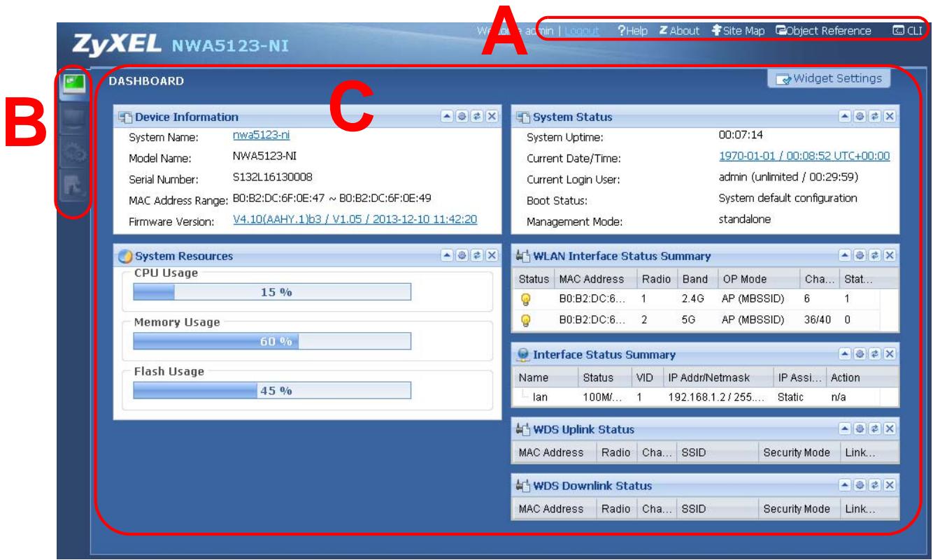 ZYXEL NWA5123AC - Navigating the Web Configurator - 1