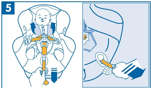 BEBE CONFORT OXYGEN - Sitzeinbau mit dem 3-Punkt-Gurt des Fahrzeuges. - 9