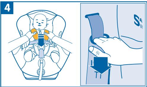 BEBE CONFORT OXYGEN - Sitzeinbau mit dem 3-Punkt-Gurt des Fahrzeuges. - 8