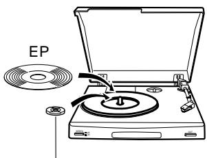 KENWOOD P 110 - P-110S - Placing a record on the platter. - 2
