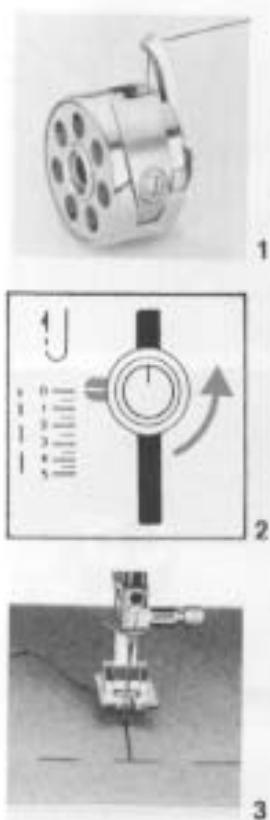 BERNINA 1005 - Cutting open the buttonholes - 1