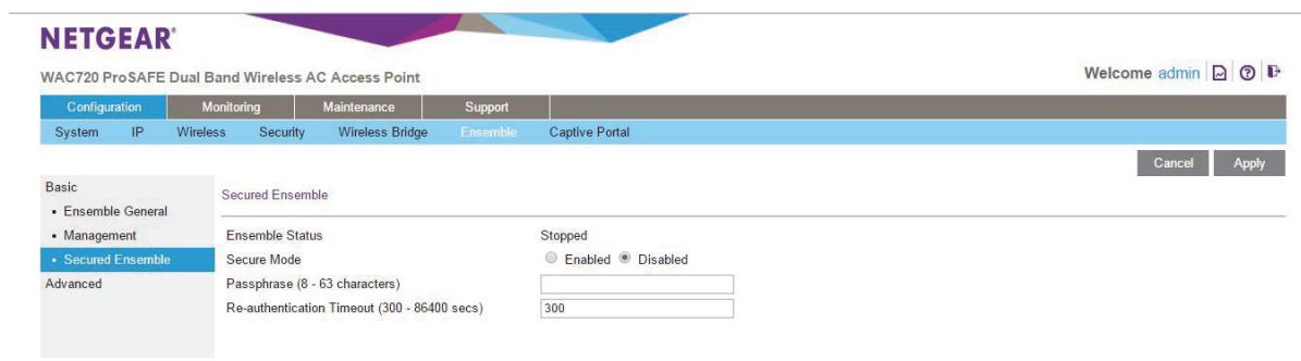 NETGEAR WAC720 X3 - To manage an ensemble's password: - 1