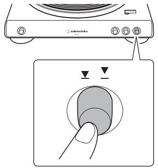 AUDIO TECHNICA ATLP6 - Appuyez sur le bouton de levage du bras de lecture. - 1