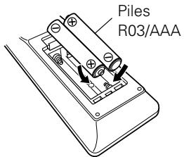 MARANTZ CD6005 - Insertion des piles - 2