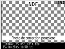 NIKON D5 - V données de référence de correction de la poussière - 1