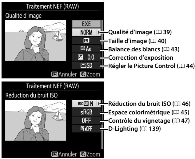 NIKON D5 - Choisissez les réglages de la copie JPEG. - 1