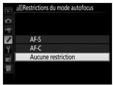 NIKON D5 - A9: choix limites modes de zone AF - 2