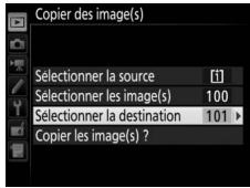 NIKON D5 - Choisissez sélectionner la destination. - 1