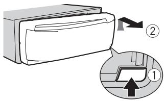 PIONEER DEH-1700UB - Rimozione del frontalino - 1