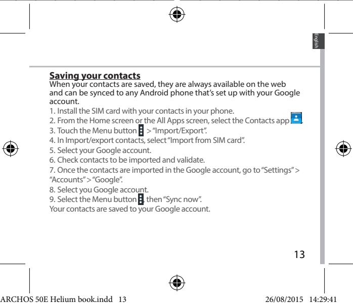 ARCHOS FLIP PHONE - Synchronizing info - 3