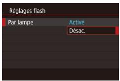 CANON X MARK II - Accédez à l'écran [Réglages flash]. - 1