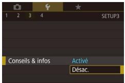 CANON X MARK II - Masquage des conseils et des astuces - 1