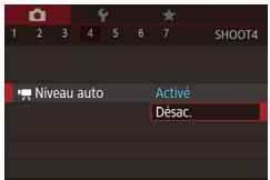 CANON X MARK II - Désactivation du Niveau auto - 3