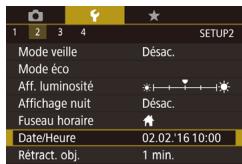 CANON X MARK II - Modification de la date et de l'heure - 2