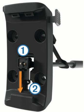GARMIN ZUMO 310 LM - Installation des cables d'alimentation sur le support de montage pour moto - 1