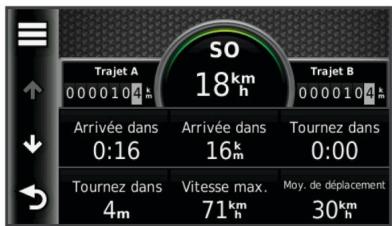 GARMIN ZUMO 310 LM - Affichage d'informations sur le trajet - 1