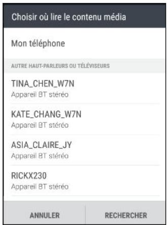 HTC DESIRE 530 - Utiliser HTC Connect pour/partager vos médias - 2