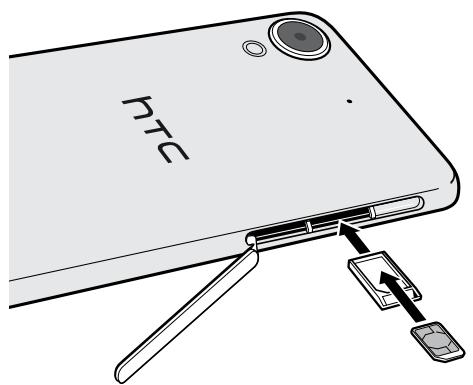 HTC DESIRE 530 - Insérer une carte nano SIM - 2