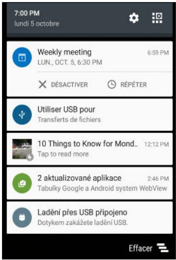 HTC DESIRE 530 - Panneau Notifications - 3