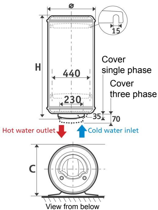 ATLANTIC CHAUFFEO - I.1 Vertical wall-mounted water heater (VW) - 2