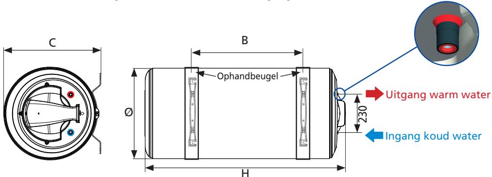 ATLANTIC CHAUFFEO - I.4 Boiler horizontally zijde aansluitingen geblindeerde - 1