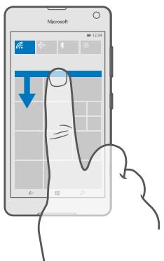 MICROSOFT LUMIA 650 - Check notifications and change settings quickly - 1