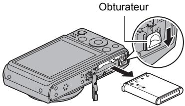 CASIO EXILIM EX ZS 150 - Ouvrez le couvercle de batterie et retirez la batterie actuelle. - 1