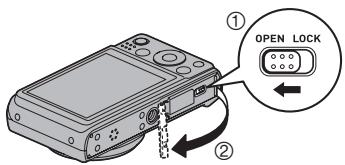 CASIO EXILIM EX ZS 150 - Ouvrez le couvercle de batterie. - 1