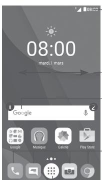 ALCATEL PIXI 4 - Écran d'accueil - 1